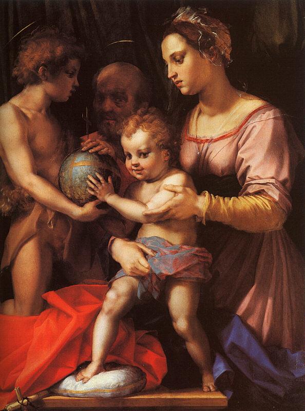 Andrea del Sarto The Holy Family with the Infant St.John Germany oil painting art